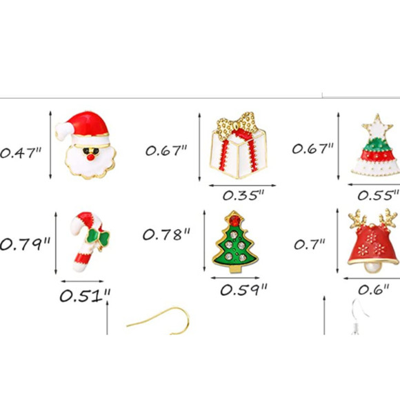 5 for $25 All items $17 & Under Christmas Earrings Christmas Tree Earrings New - Picture 4 of 10